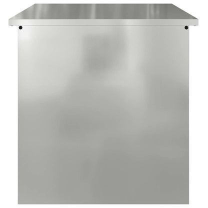 Scatola di Stoccaggio Esterno Argento 55 x 50,5 x 50 cm Acciaio