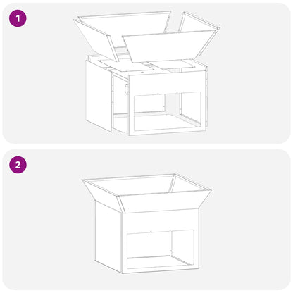 Focolare Nero 50 x 50 x 40 cm Acciaio
