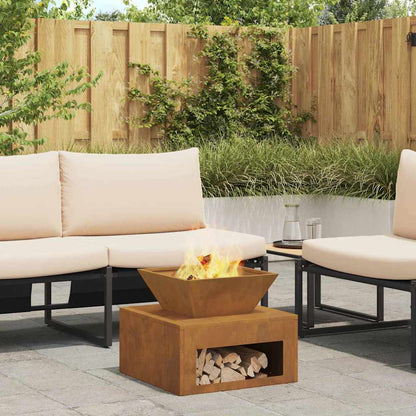 Focolare Ruggine 50 x 50 x 40 cm acciaio corten