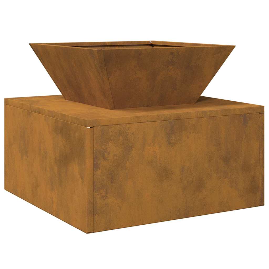 Focolare Ruggine 50 x 50 x 40 cm acciaio corten