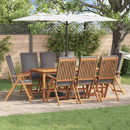 Sedia da Giardino con cuscino 8 pcs Marrone 57 x 71.5 x 104cm