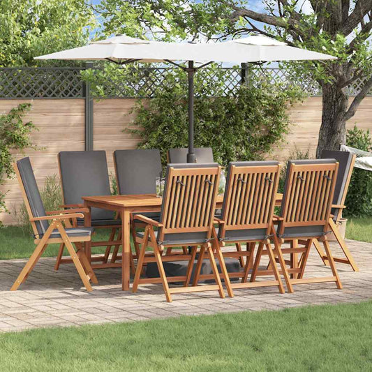 Sedia da Giardino con cuscino 8 pcs Marrone 57 x 71.5 x 104cm