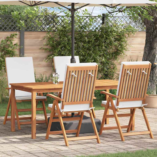 Sedia da Giardino con cuscino 4 pcs Marrone 57 x 71.5 x 104cm