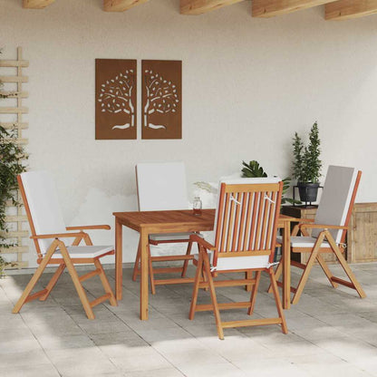 Sedia da Giardino con cuscino 4 pcs Marrone 57 x 71.5 x 104cm