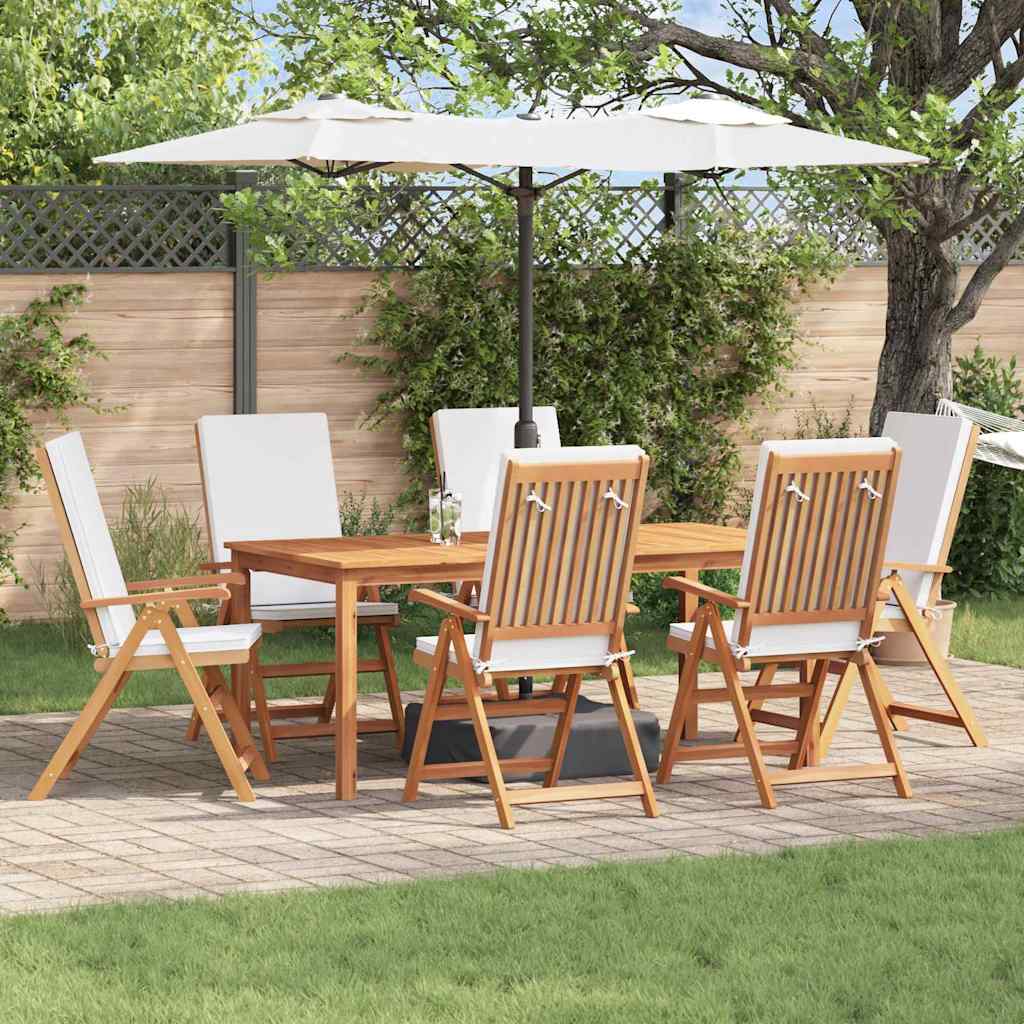 Sedia da Giardino con cuscino 6 pcs Marrone 57 x 71.5 x 104cm