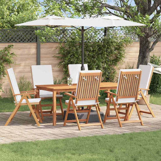 Sedia da Giardino con cuscino 6 pcs Marrone 57 x 71.5 x 104cm