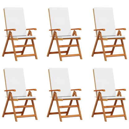 Sedia da Giardino con cuscino 6 pcs Marrone 57 x 71.5 x 104cm