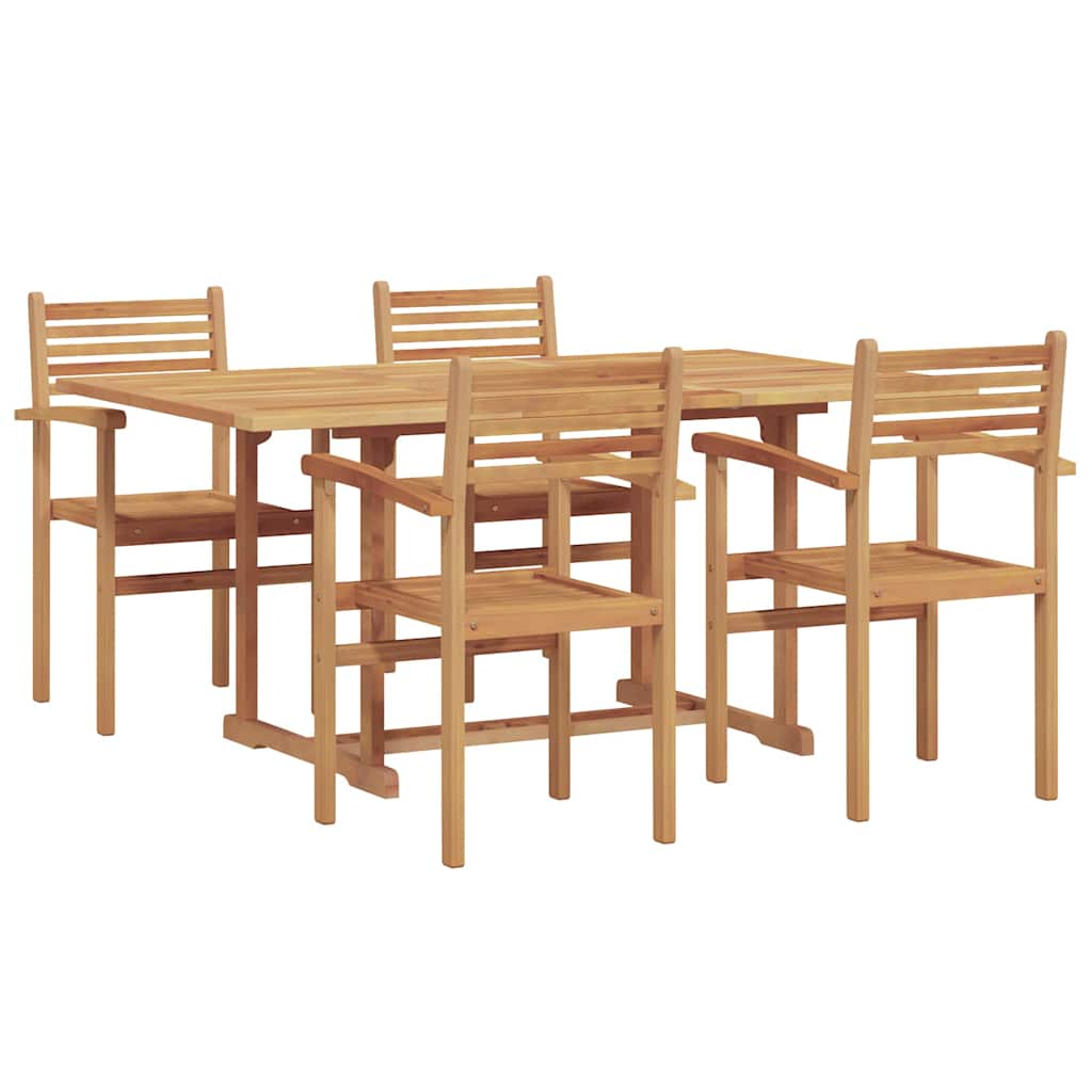 Set da Pranzo per Giardino 5 pcs Naturale - homemem39