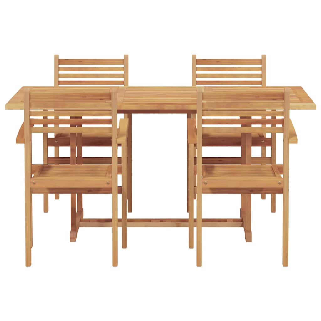 Set da Pranzo per Giardino 5 pcs Naturale - homemem39