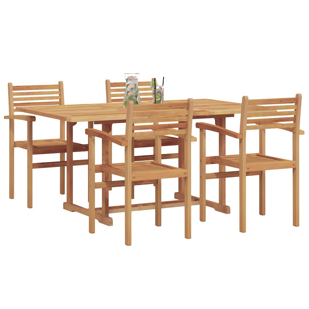 Set da Pranzo per Giardino 5 pcs Naturale - homemem39
