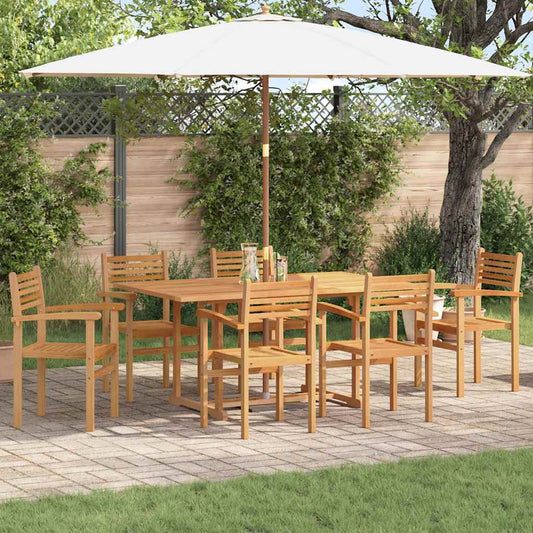 Set da Pranzo per Giardino 7 pcs Naturale - homemem39