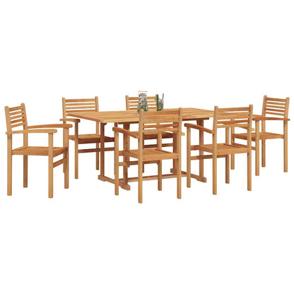 Set da Pranzo per Giardino 7 pcs Naturale - homemem39