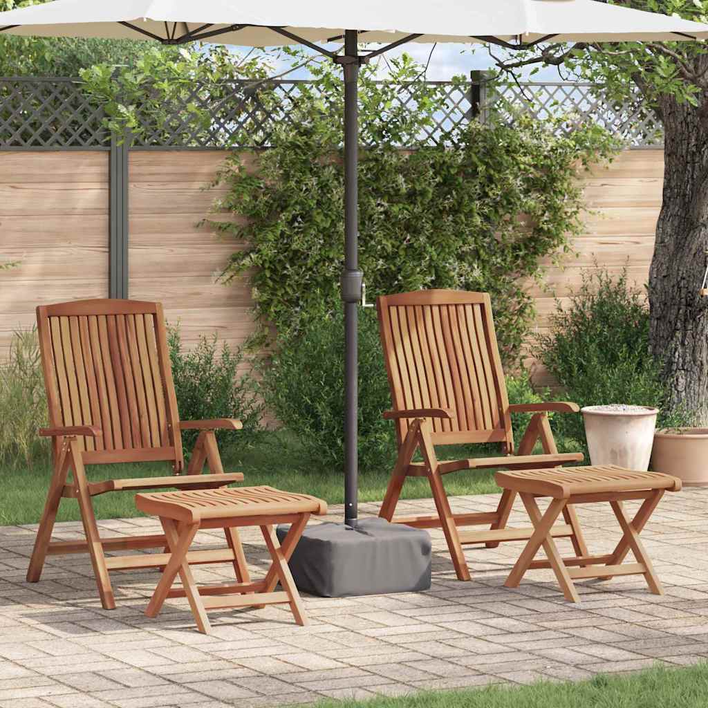 Set da Pranzo per Giardino 4 pcs Marrone Legno di teak solido