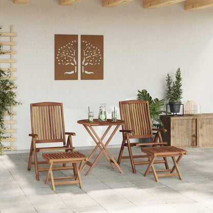 Set da Pranzo per Giardino 4 pcs Marrone Legno di teak solido