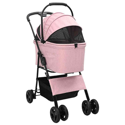 Passeggino pieghevole per animali Rosa 81 x 47 x 99 cm