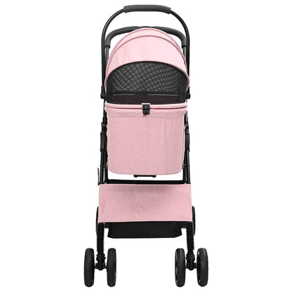 Passeggino pieghevole per animali Rosa 81 x 47 x 99 cm