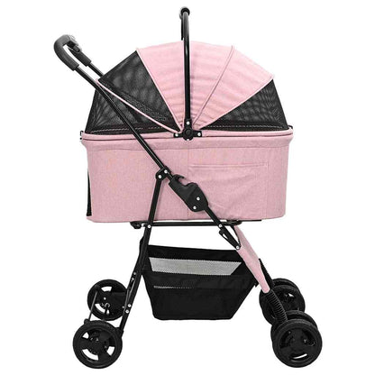 Passeggino pieghevole per animali Rosa 81 x 47 x 99 cm