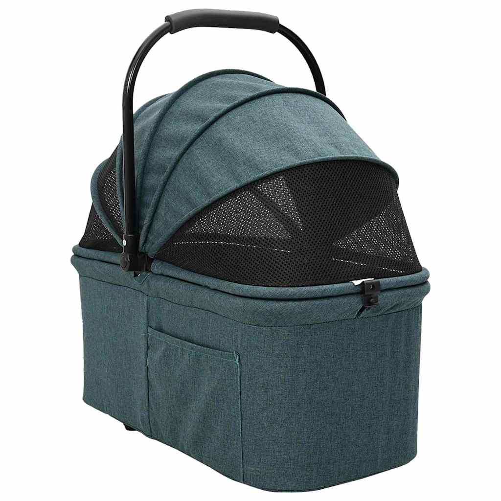 Passeggino pieghevole per animali Verde 81 x 47 x 99 cm