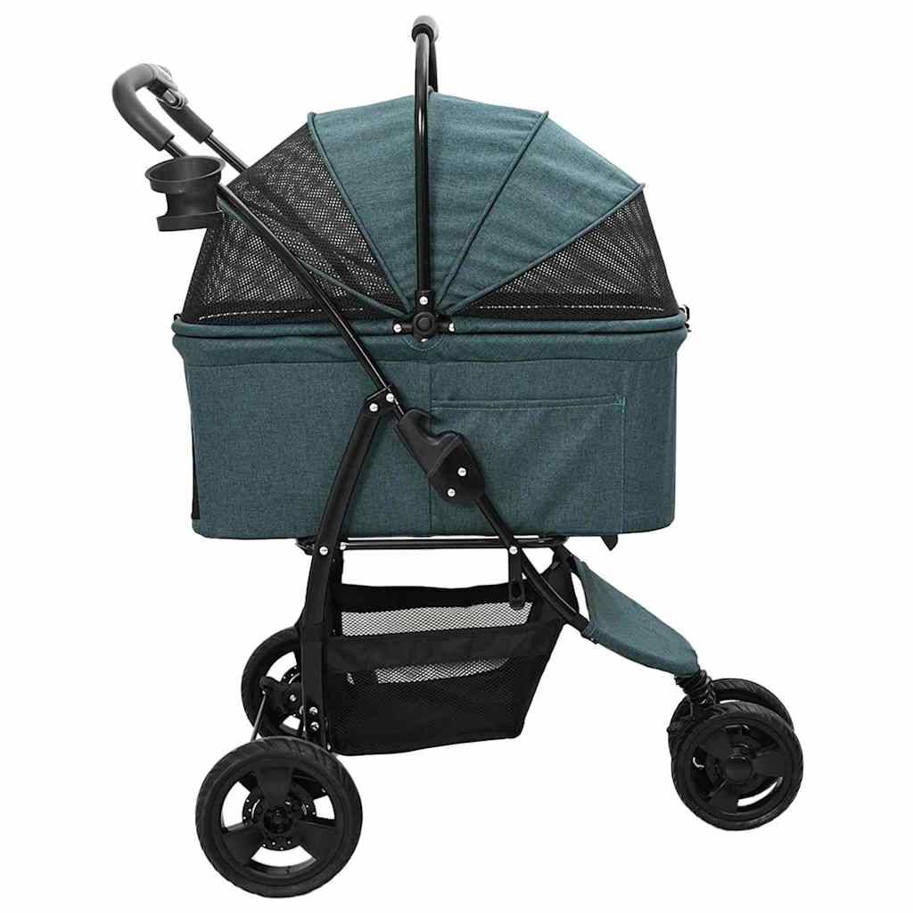 Passeggino pieghevole per animali Verde 78 x 54 x 101 cm