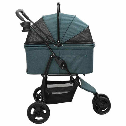 Passeggino pieghevole per animali Verde 78 x 54 x 101 cm