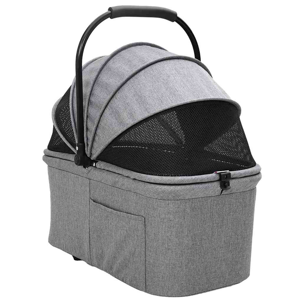 Passeggino pieghevole per animali Grigio 78 x 54 x 101 cm