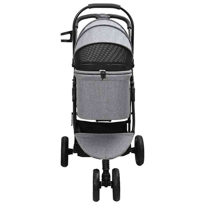 Passeggino pieghevole per animali Grigio 78 x 54 x 101 cm