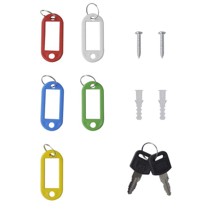 Scatola per Chiavi con blocco Bianco 20 x 7.5 x 25 cm Acciaio