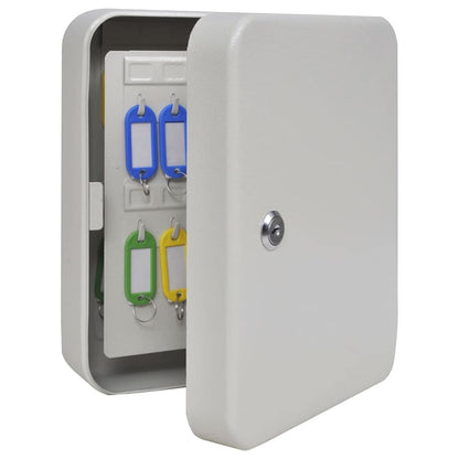 Scatola per Chiavi con blocco Bianco 20 x 7.5 x 25 cm Acciaio