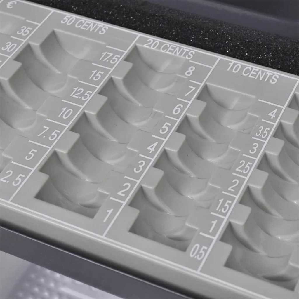 Scatola per Contanti con blocco Nero 30 x 24 x 9 cm Acciaio