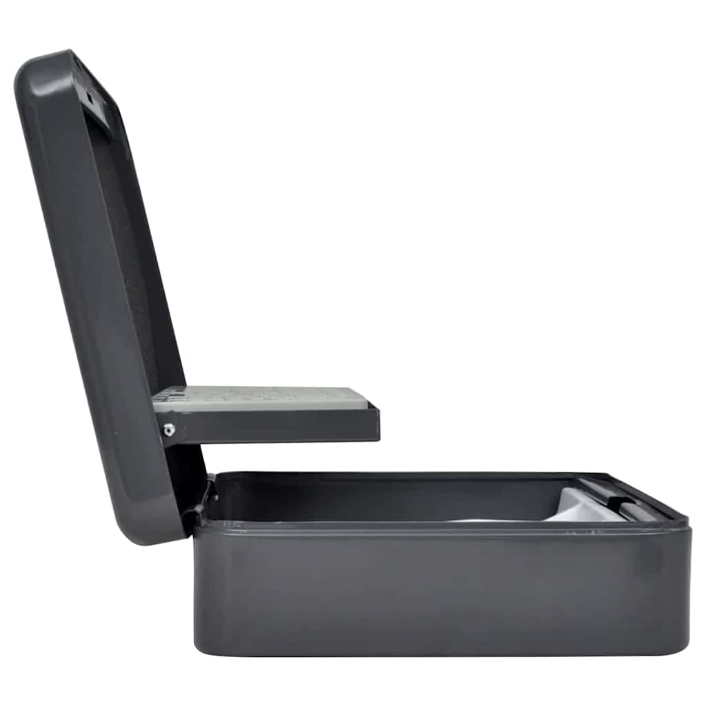 Scatola per Contanti con blocco Nero 30 x 24 x 9 cm Acciaio