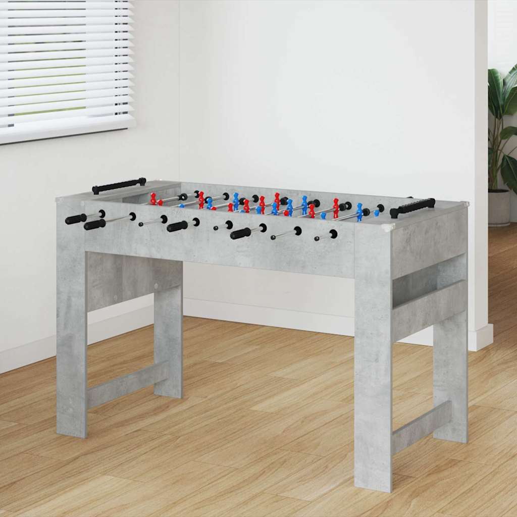 Tavolo da Foosball Grigio cemento 125 x 60,5 x 80 cm