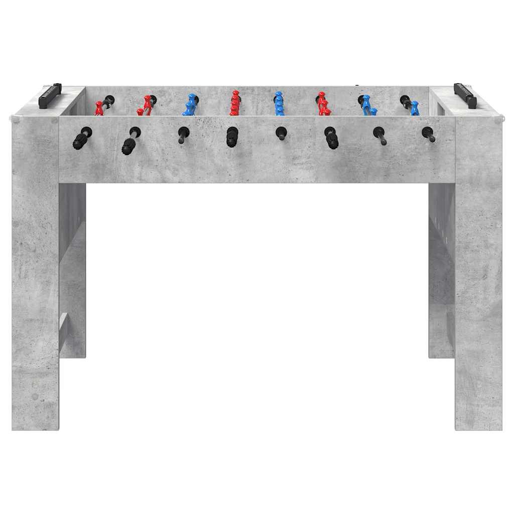 Tavolo da Foosball Grigio cemento 125 x 60,5 x 80 cm