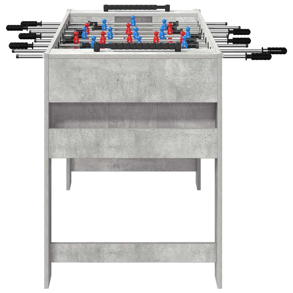 Tavolo da Foosball Grigio cemento 125 x 60,5 x 80 cm