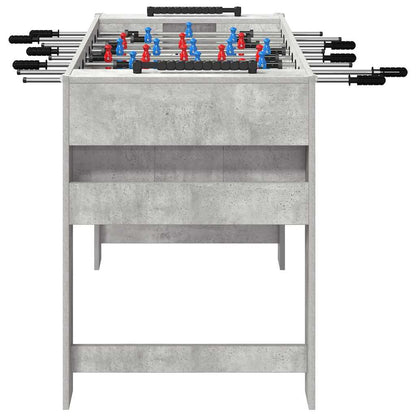 Tavolo da Foosball Grigio cemento 125 x 60,5 x 80 cm