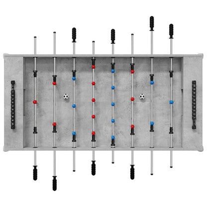 Tavolo da Foosball Grigio cemento 125 x 60,5 x 80 cm