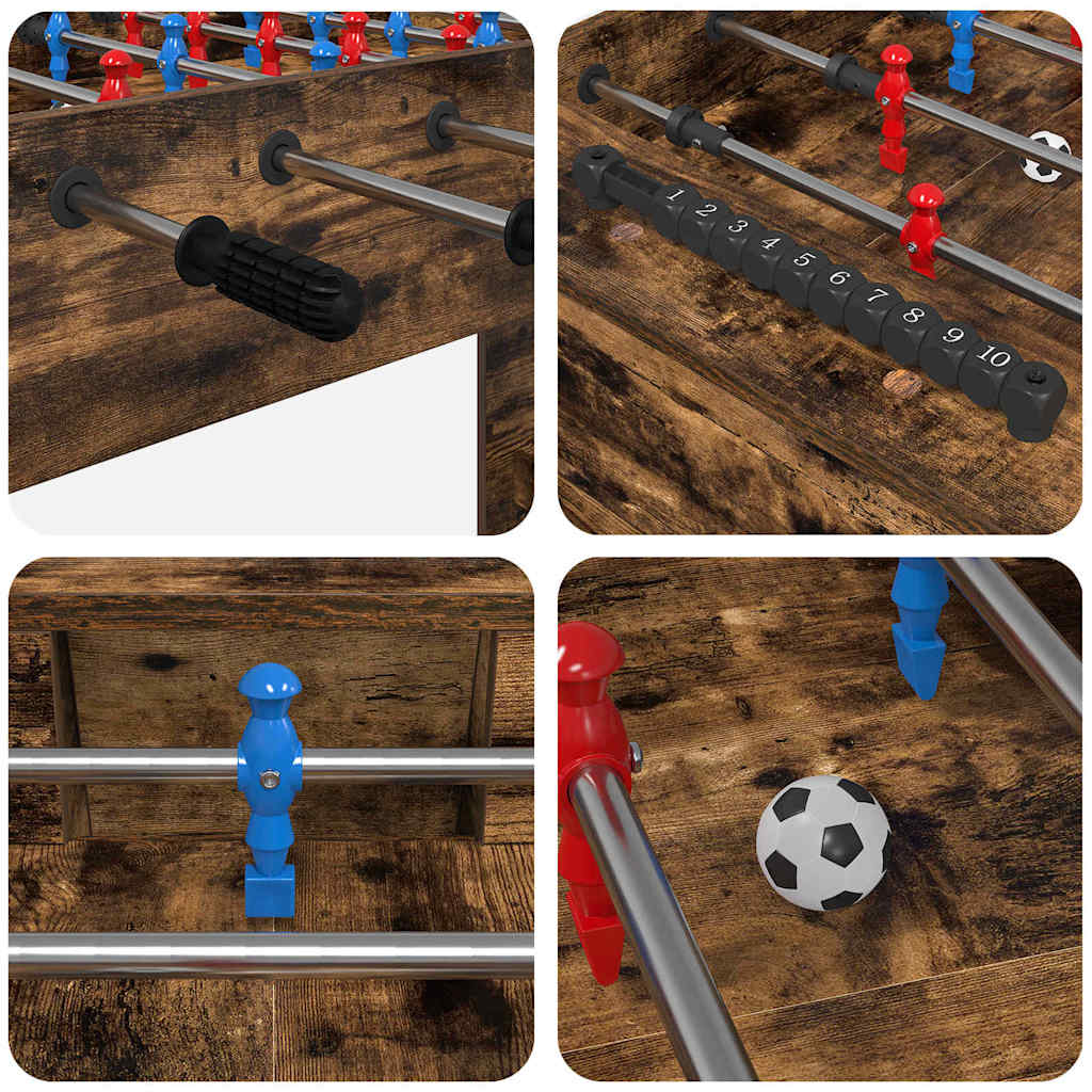 Tavolo da Foosball Rovere fumé 125 x 60,5 x 80 cm