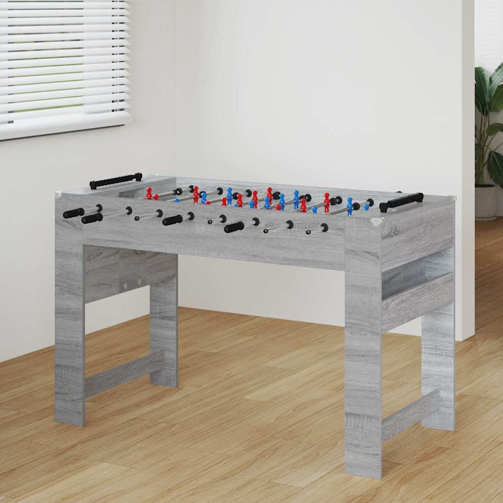 Tavolo da Foosball Grigio Sonoma 125 x 60,5 x 80 cm