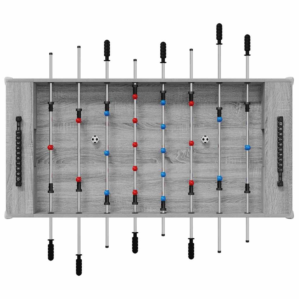 Tavolo da Foosball Grigio Sonoma 125 x 60,5 x 80 cm
