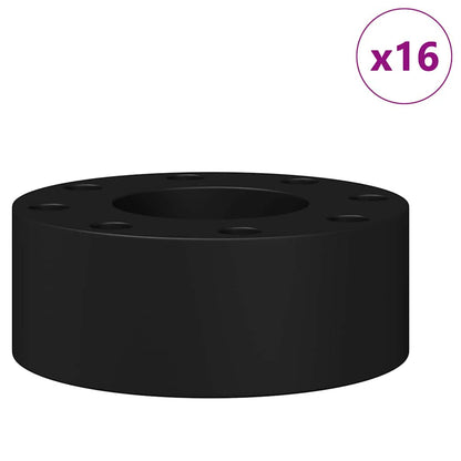 Paracolpi per tavolo da calcio balilla 16 pcs Nero TPE