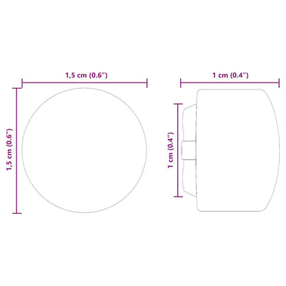 Tappi per tavoli da calciobalilla 10 pcs Nero 1,5 x 1,5 x 1 cm | homemem39