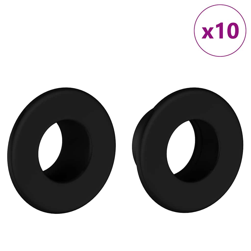 Tappi per tavolo da calciobalilla 10 pcs Nero 3 x 3 x 1,4 cm