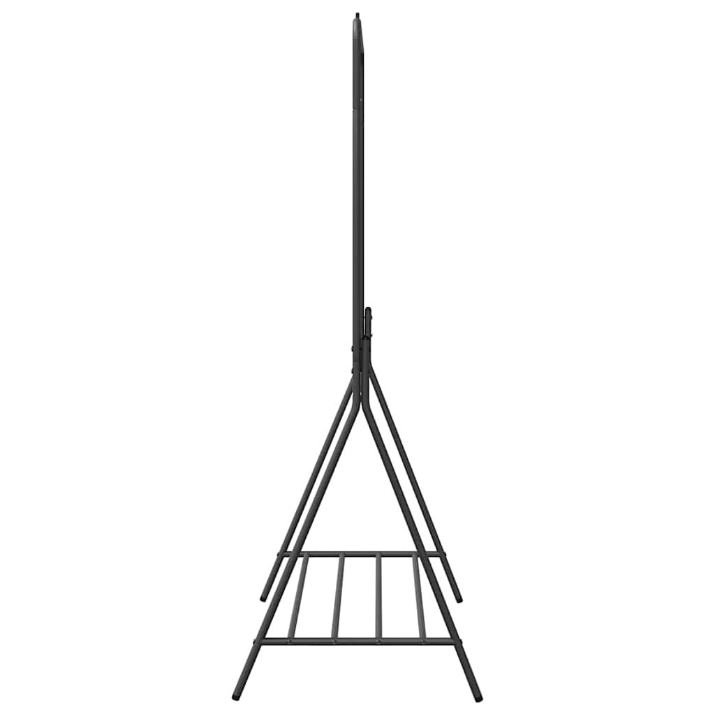 Stendibiancheria con lo scaffale Nero 100 x 56 x 154 cm Acciaio