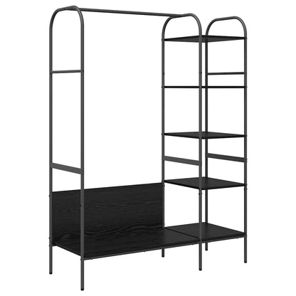 Stendibiancheria Nero 120 x 44 x 160 cm Legno multistrato