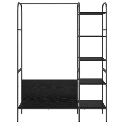 Stendibiancheria Nero 120 x 44 x 160 cm Legno multistrato