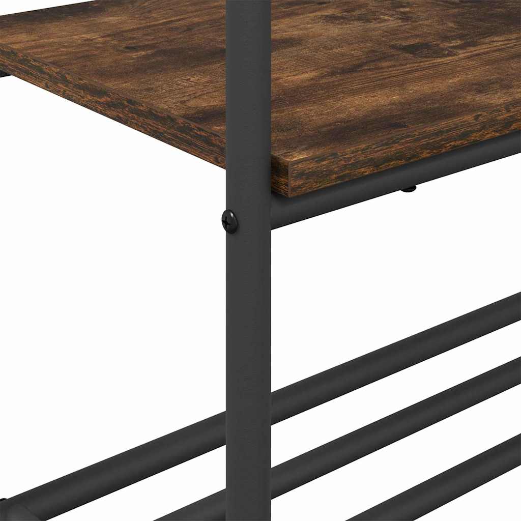 Ripiano per vestiti con mensole Rovere fumo 77 x 30 x 171 cm