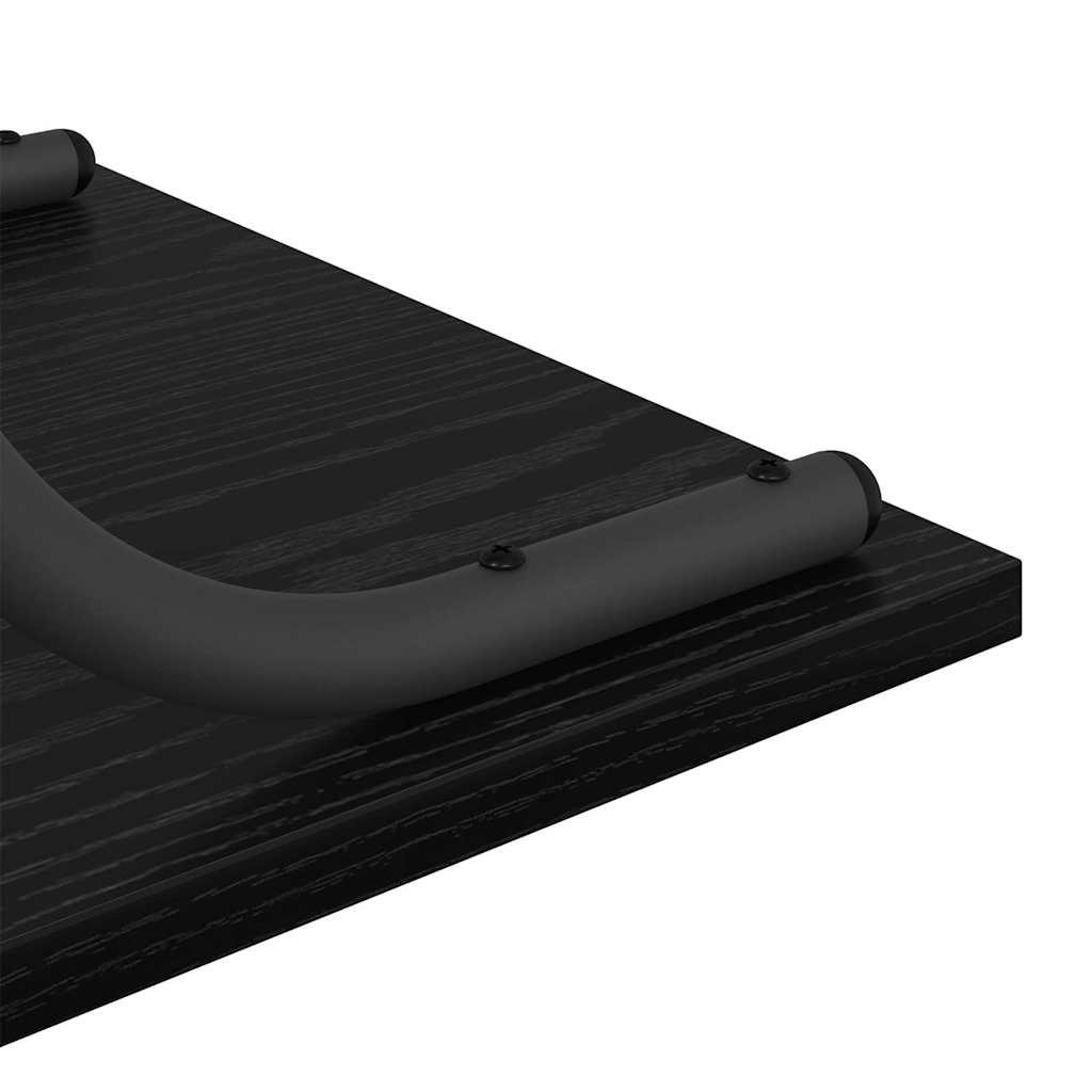 Tavolo consolle con lo scaffale Rovere nero 101 x 35 x 80.5 cm