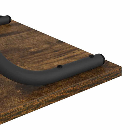 Tavolo consolle con lo scaffale Rovere fumo 101 x 35 x 80.5 cm