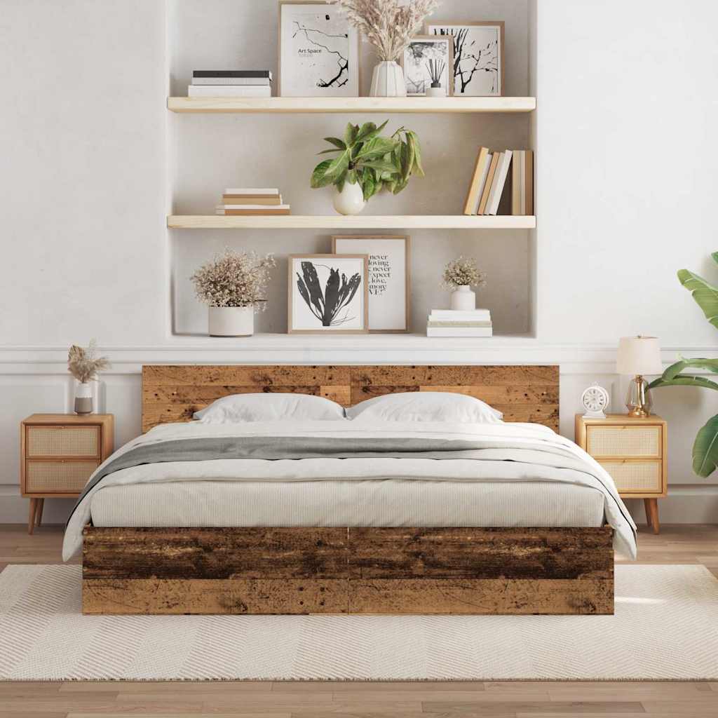 Struttura del letto Legno vecchio 203 x 185 x 70 cm | homemem39