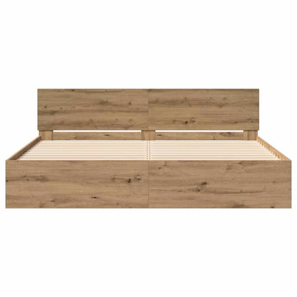 Struttura del letto Rovere artigianale 203 x 185 x 70 cm | homemem39