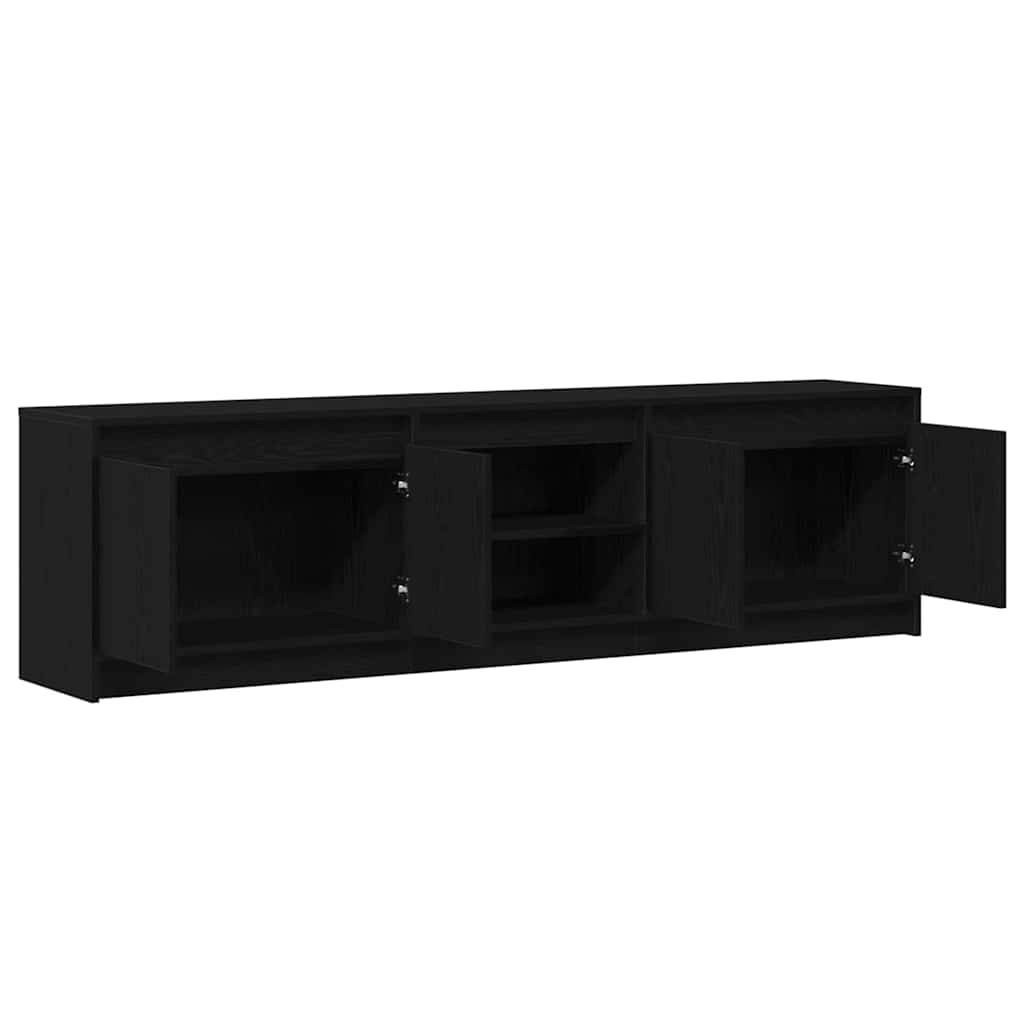 Mobile TV Nero 182 x 34 x 50 cm Legno multistrato